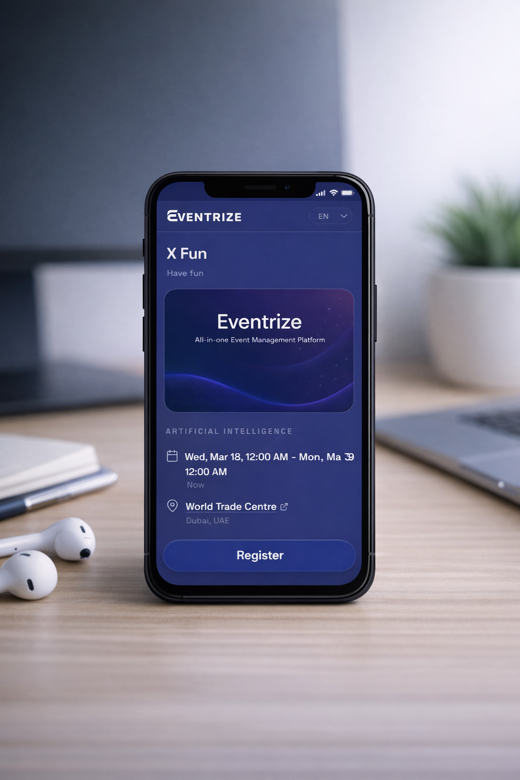 Event landing page example for higher registration conversion