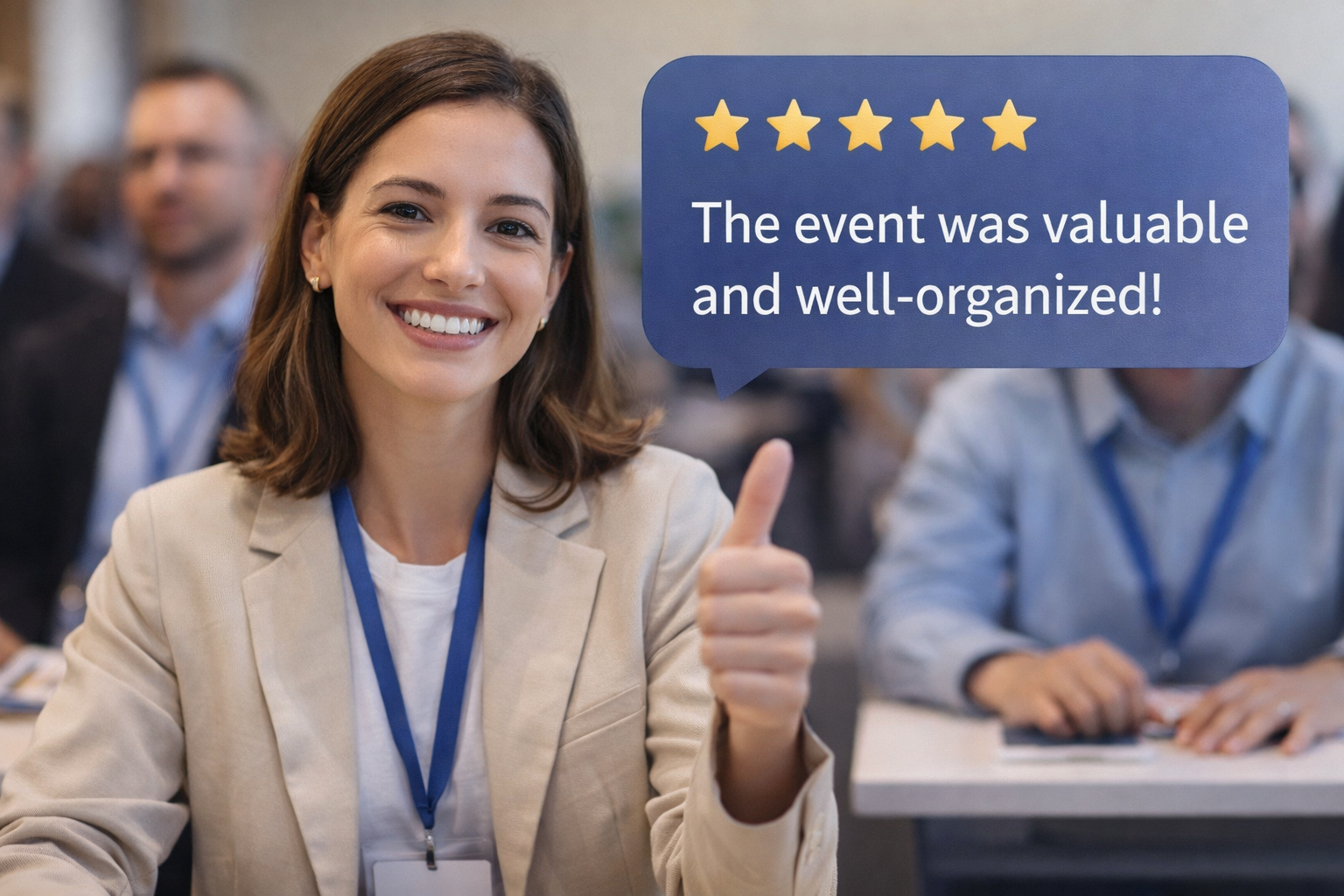 Post-event survey questions for attendee and sponsor feedback