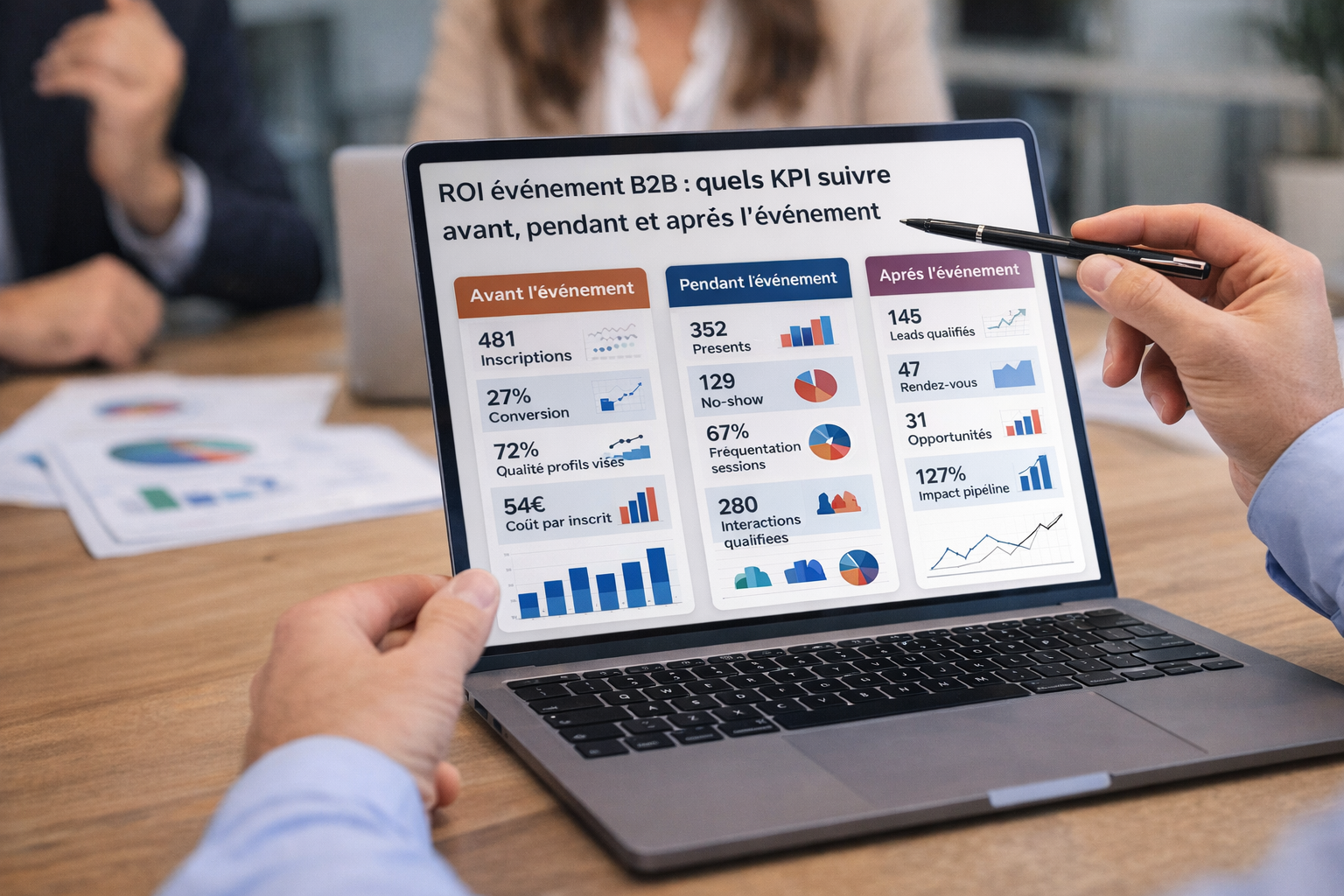 tableau de bord de KPI pour mesurer le ROI d’un événement B2B