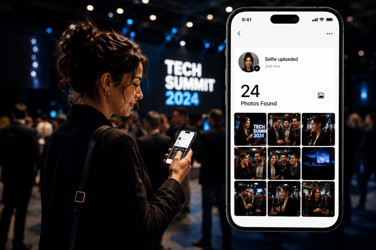 Eventrize Momentrize attendee photo discovery interface