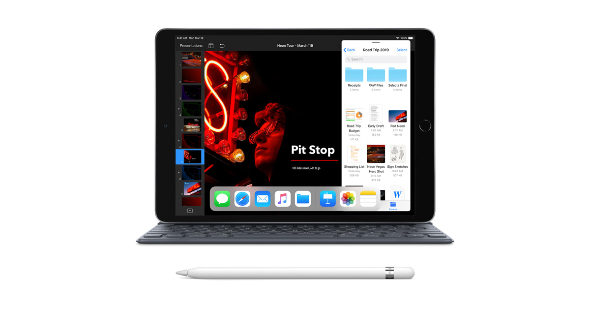 iPad Air 3 with keyboard and Apple Pencil