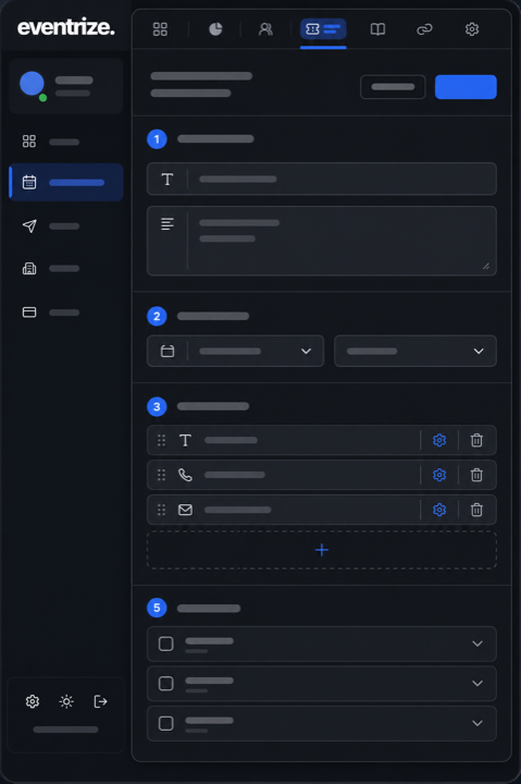 Eventrize registration form builder interface